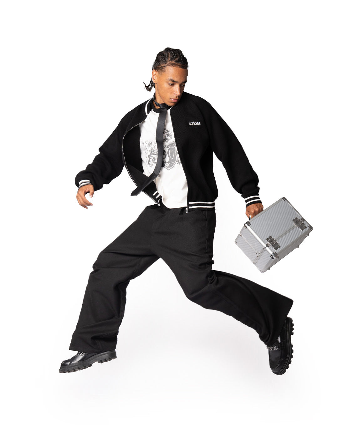 Mono Varsity Knit Jacket Black