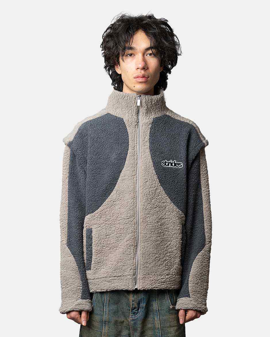 Detachable Fleece Grey, product view 2 on a light grey background