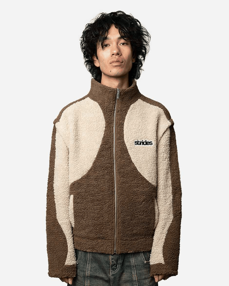 Detachable Fleece Brown, product view 2 on a light grey background