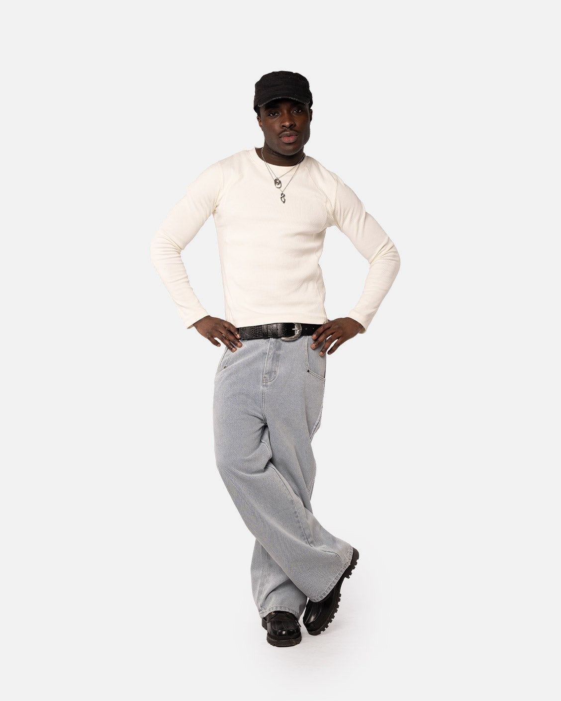 Track Denim Light Blue, product view 3 on a light grey background