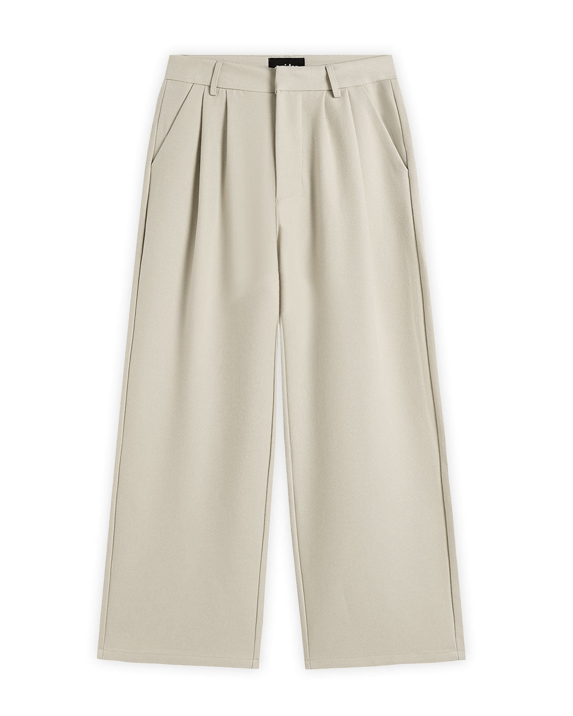 Tailored Pleat Pants Beige