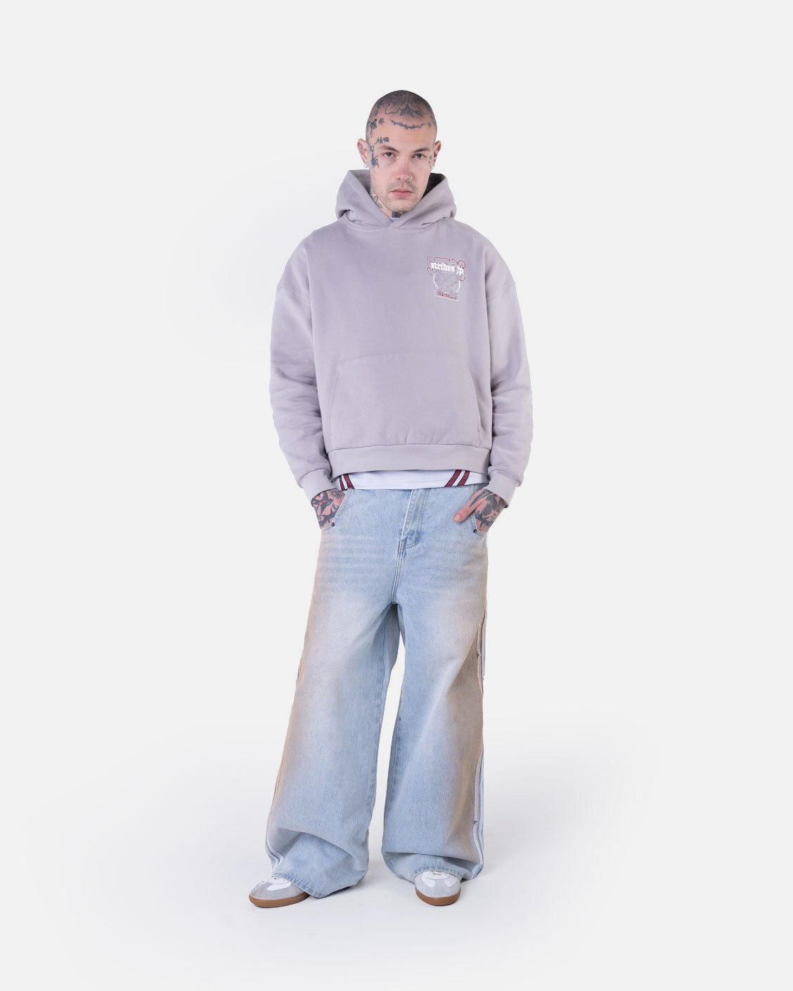 Soccer Denim Light Blue Mud, product view 2 on a light grey background