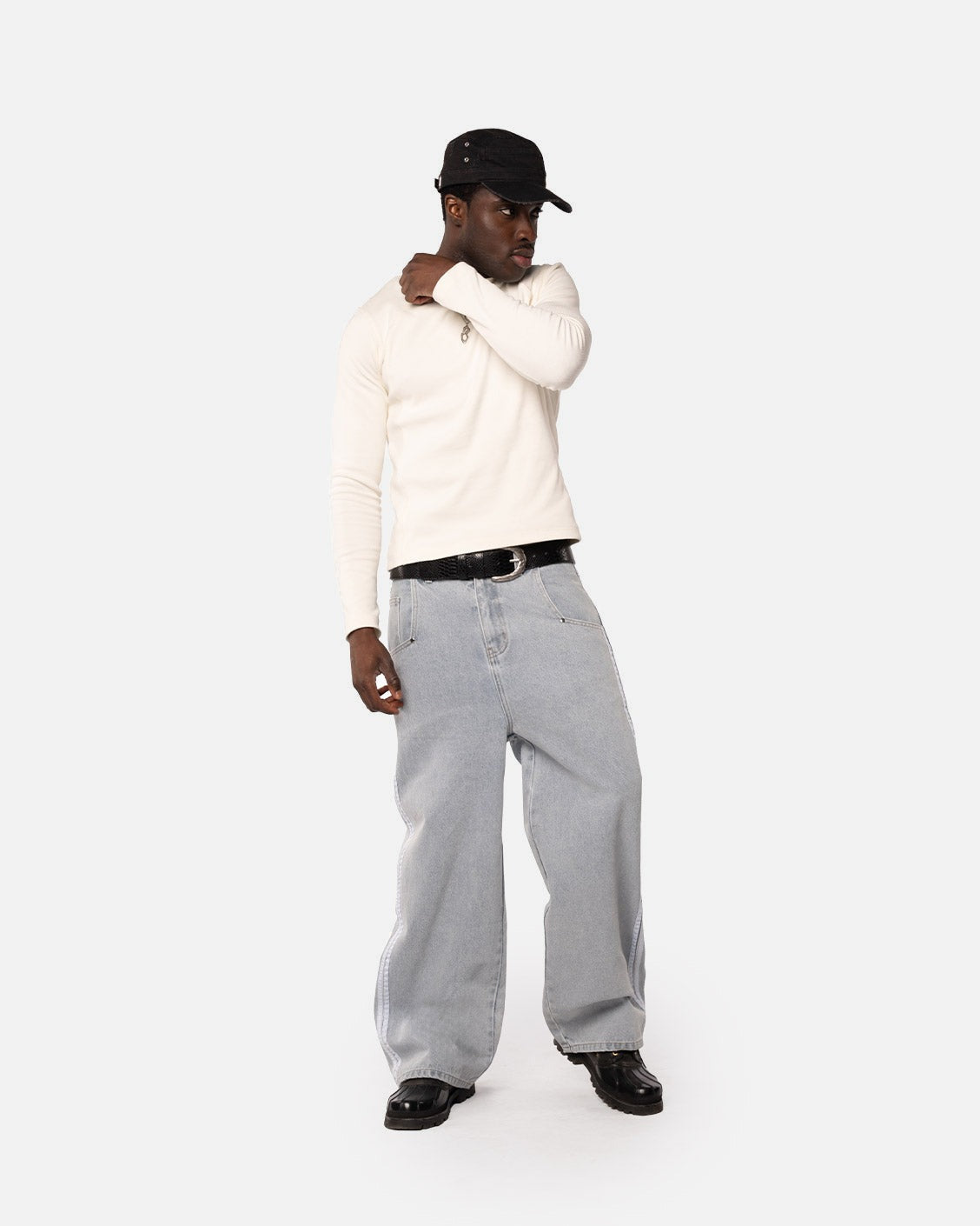 Track Denim Light Blue, product view 4 on a light grey background