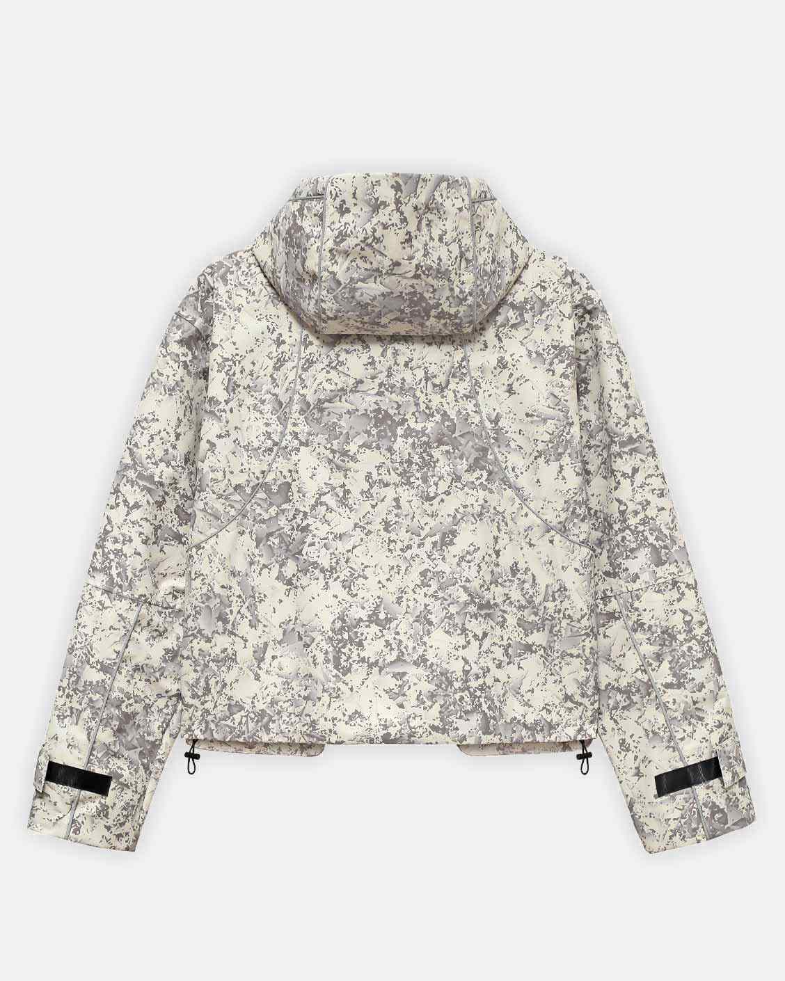 Tech Jacket Beige Camou, product view 6 on a light grey background