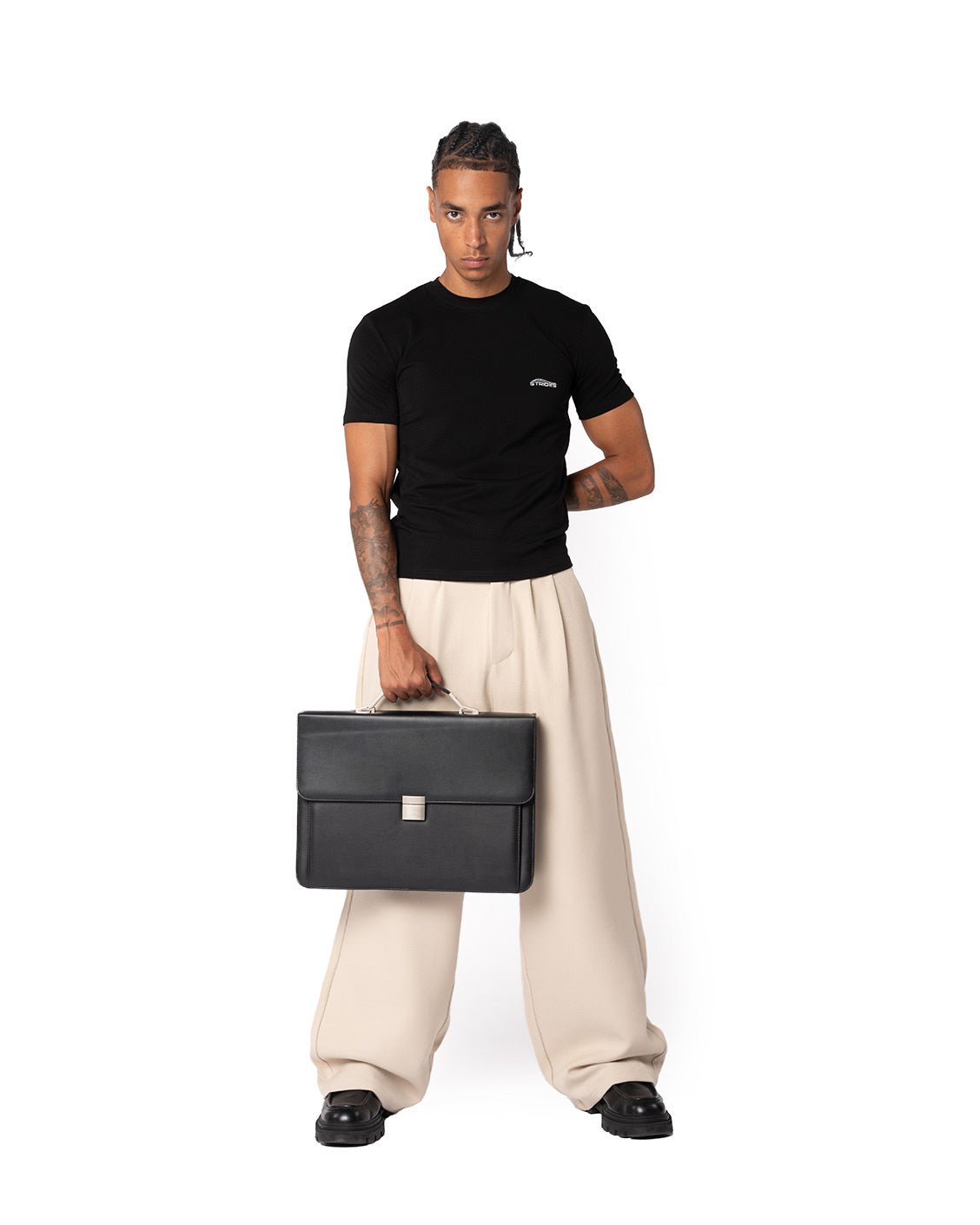 Tailored Pleat Pants Beige