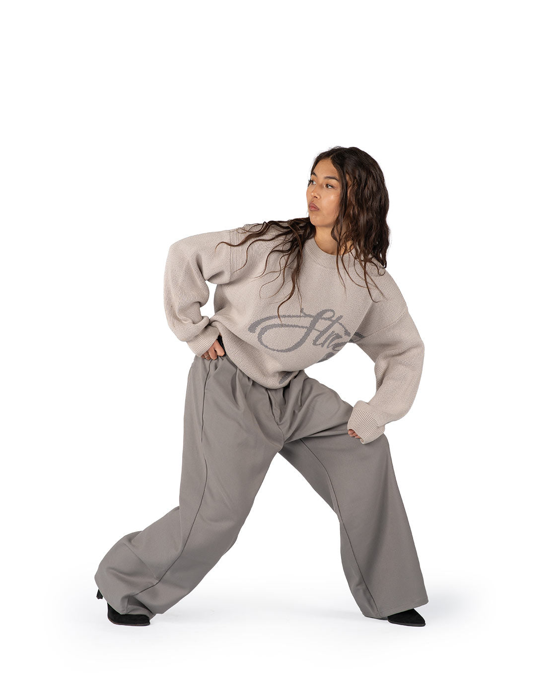 Echoes Knit Sweater Light Grey