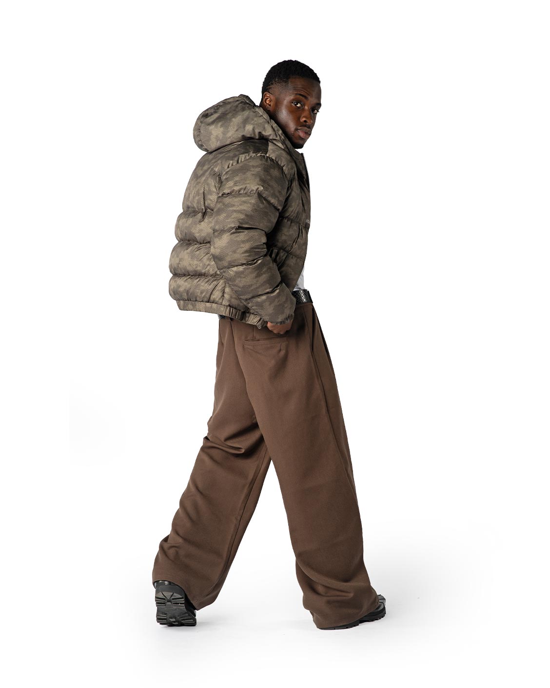 Reversible Snake Camou Puffer Moss