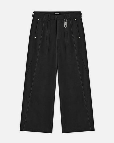 Office Quicky Pants Black, flat lay, front view on a light grey background