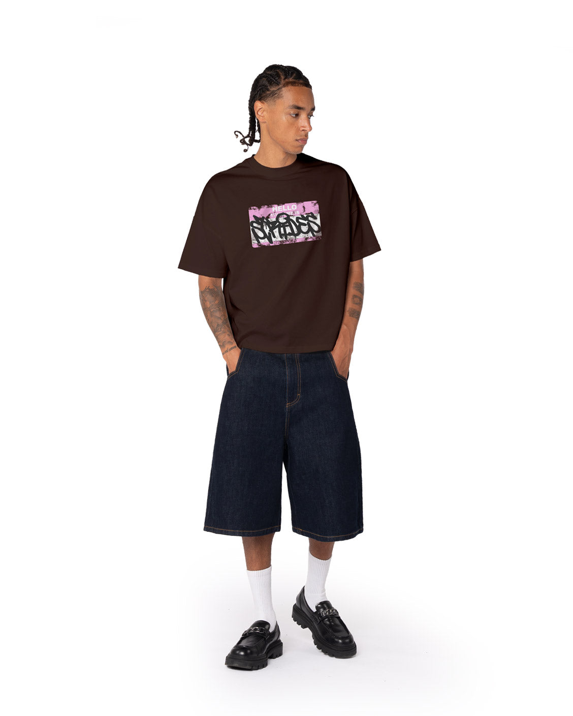 Street ID Tee Dark Brown