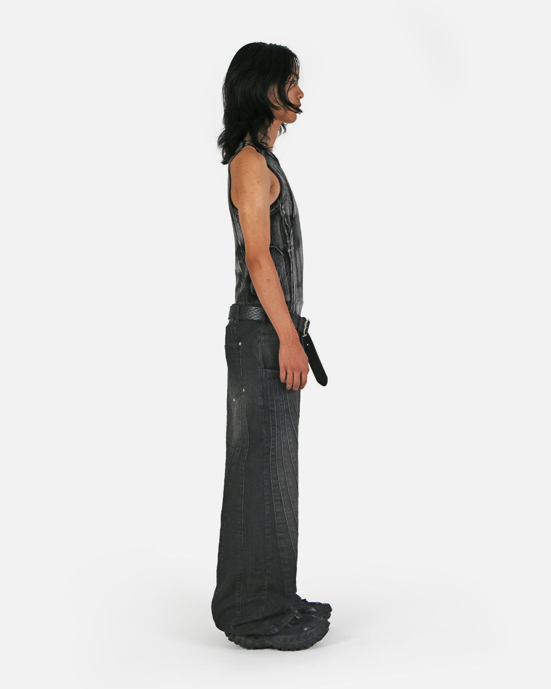 Brushed Tank Top, product view 3 on a light grey background