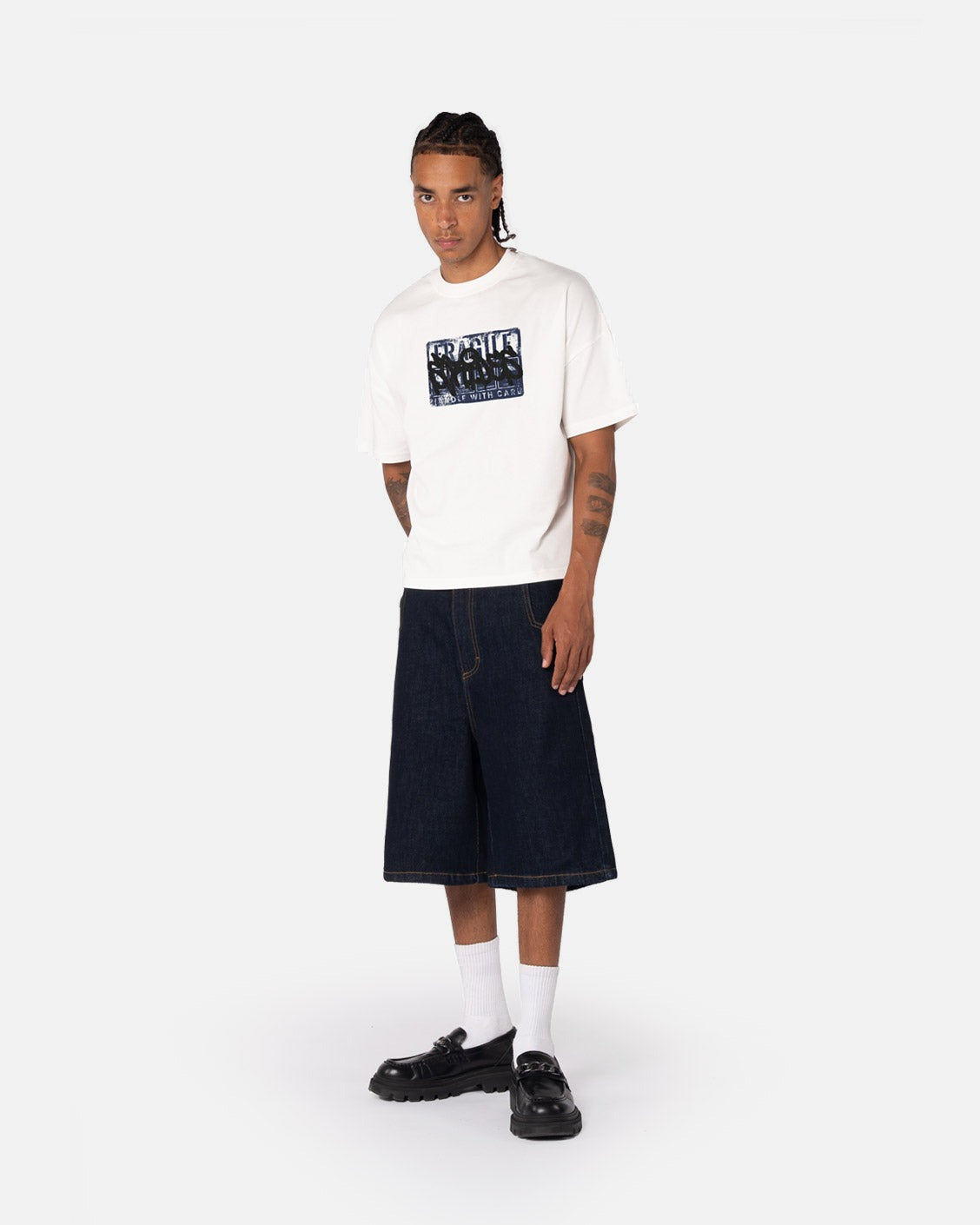 Raw Denim Rivet Jorts