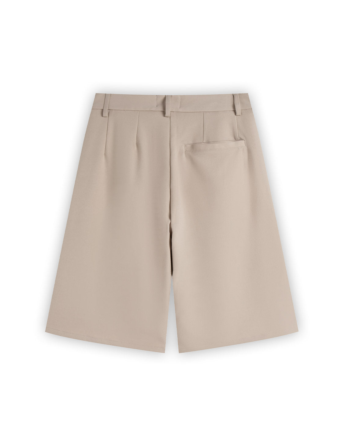 Tailored Pleat Shorts Beige