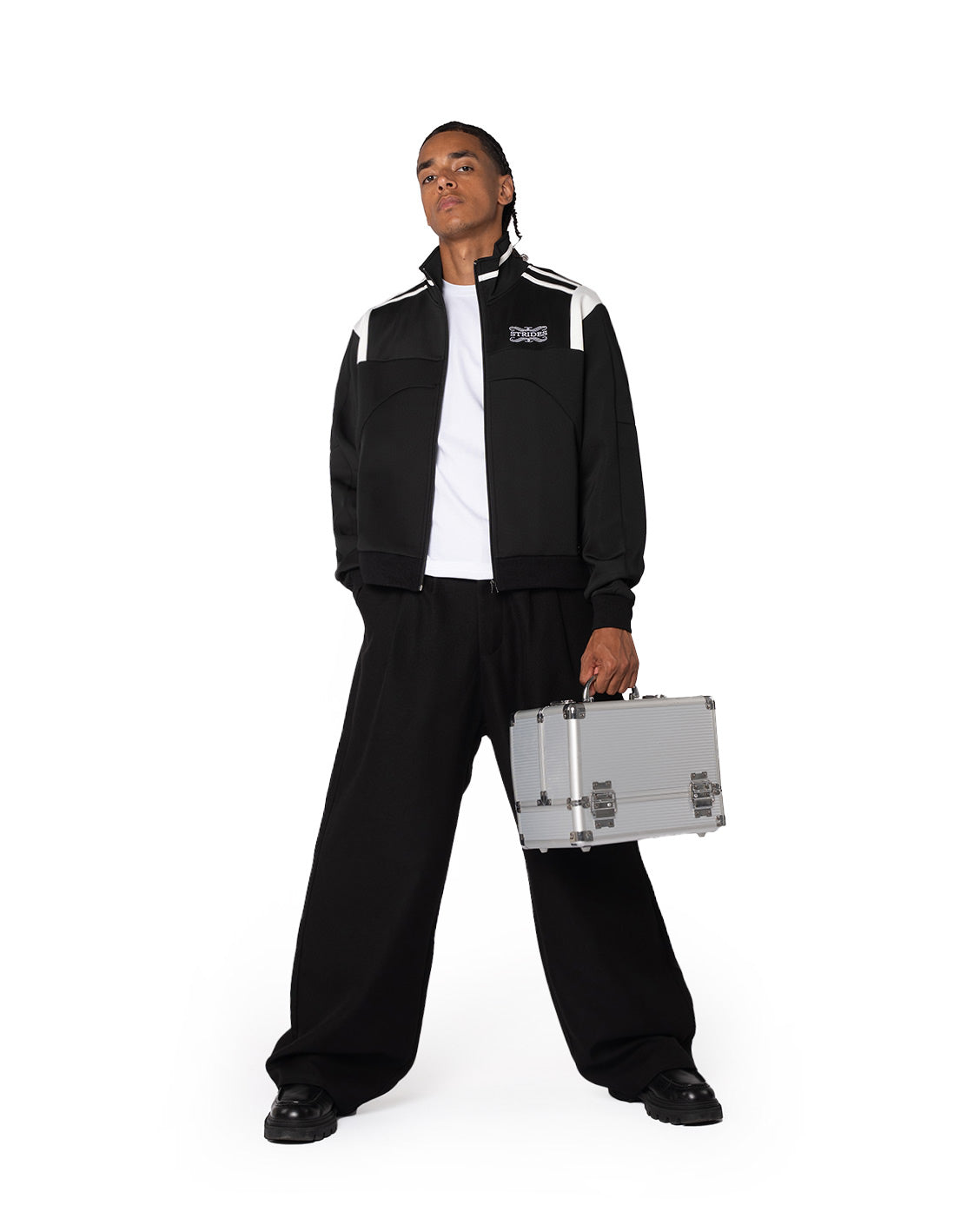 Tailored Pleat Pants Black