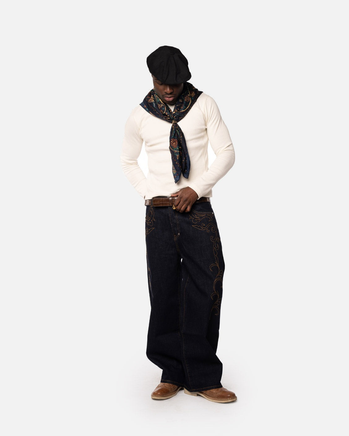 Western Raw Denim, product view 3 on a light grey background