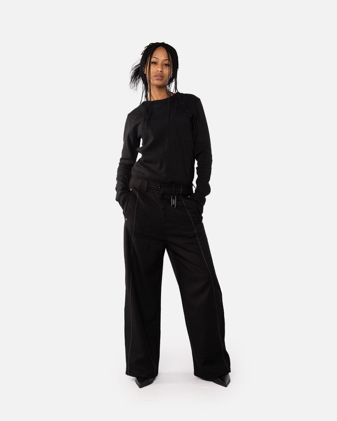 Office Quicky Pants Black, product view 6 on a light grey background