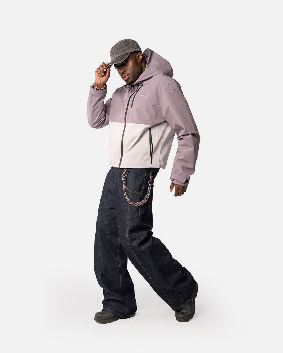 Gamma Rain Jacket Grey, product view 1 on a light grey background