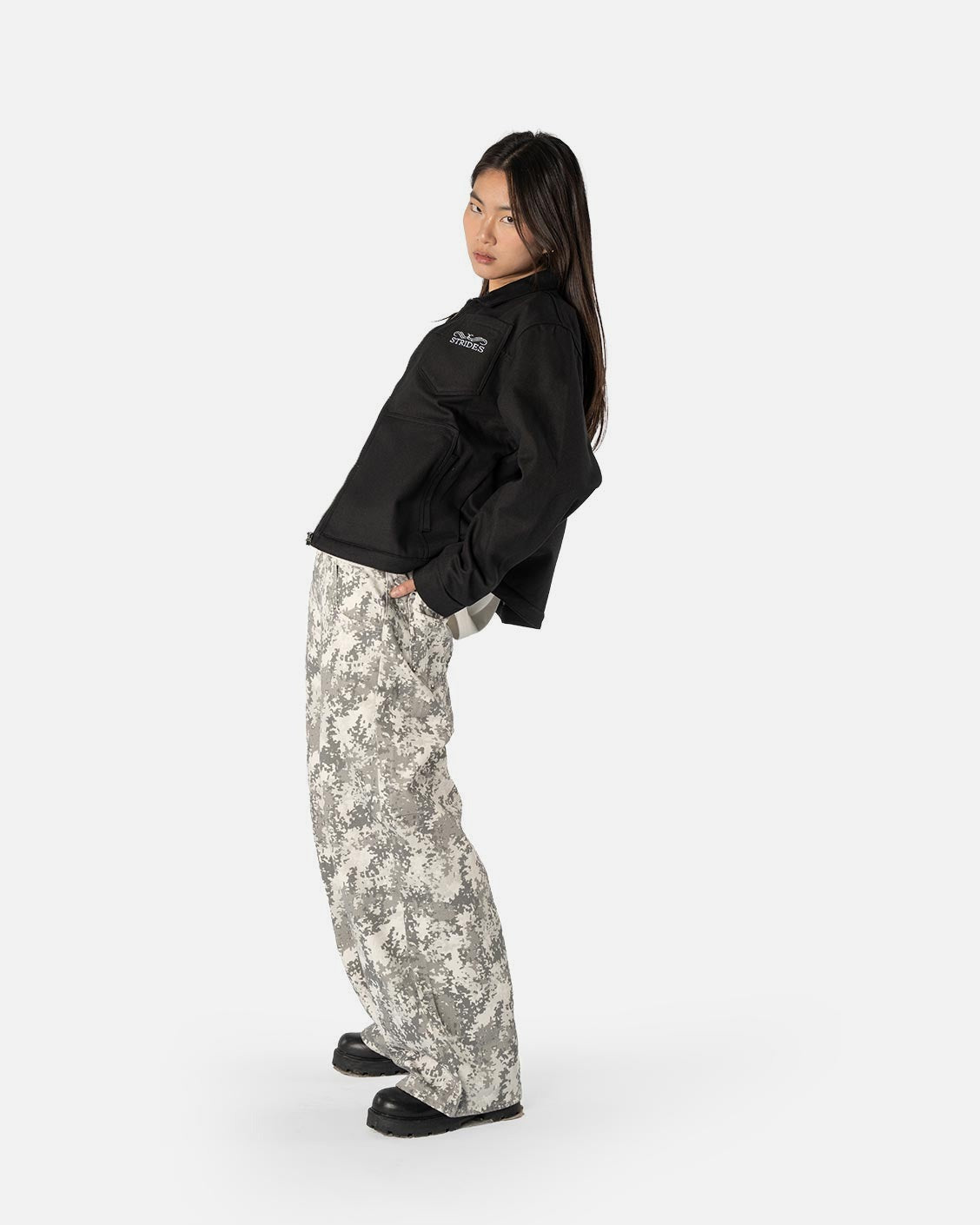 Snow Camou Denim, product view 4 on a light grey background