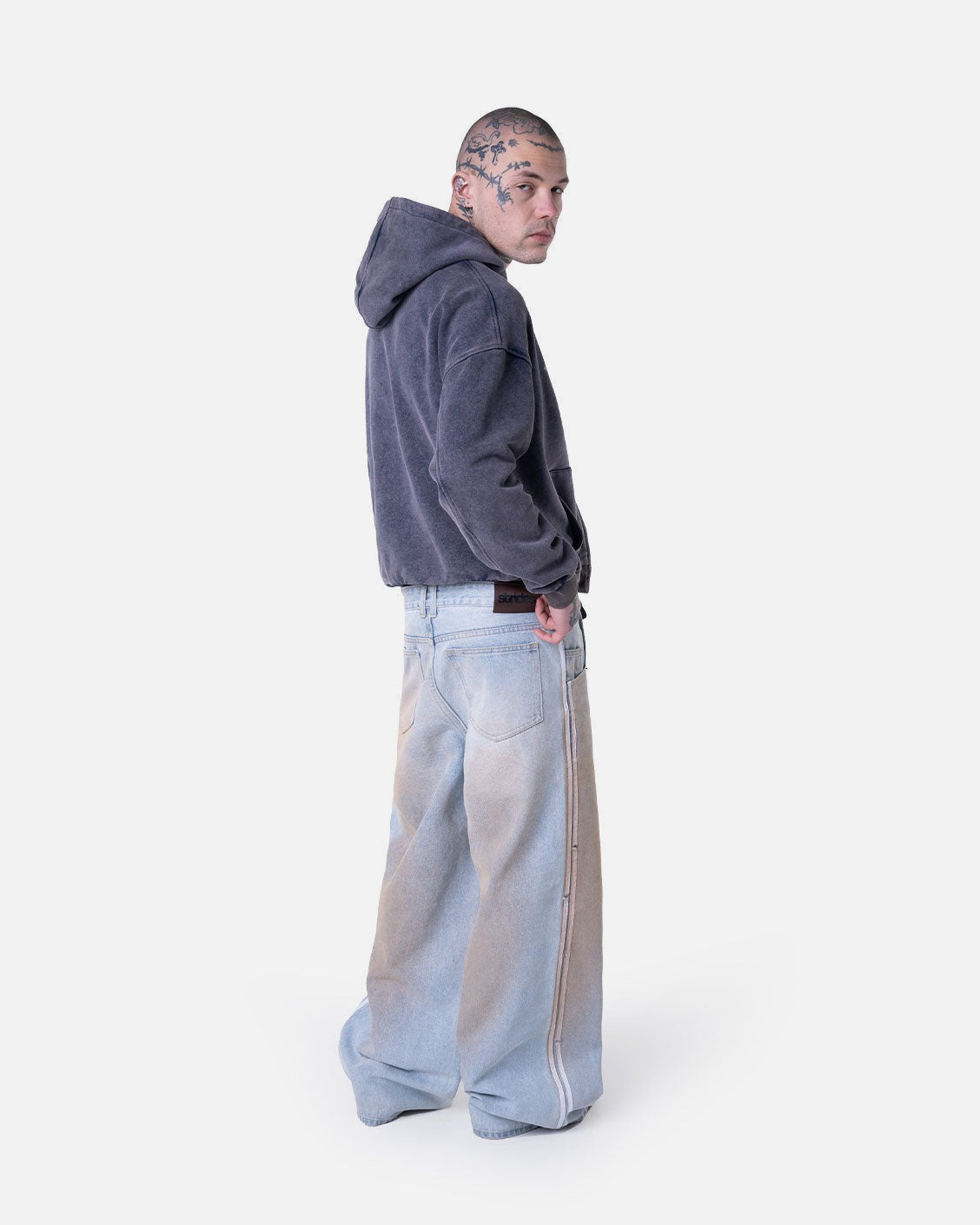 Soccer Denim Light Blue Mud, product view 4 on a light grey background