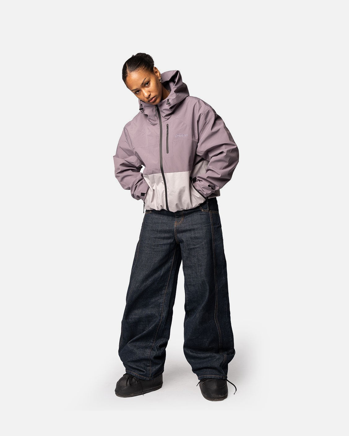 Gamma Rain Jacket Grey, product view 2 on a light grey background