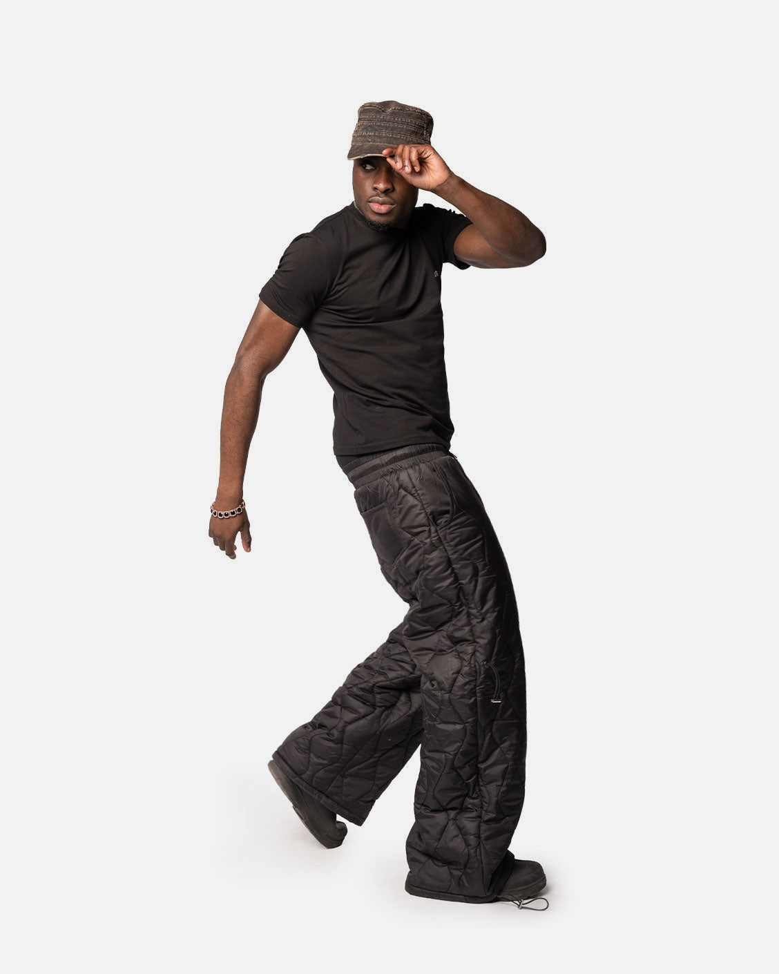 Onyx Puffer Pants, product view 5 on a light grey background