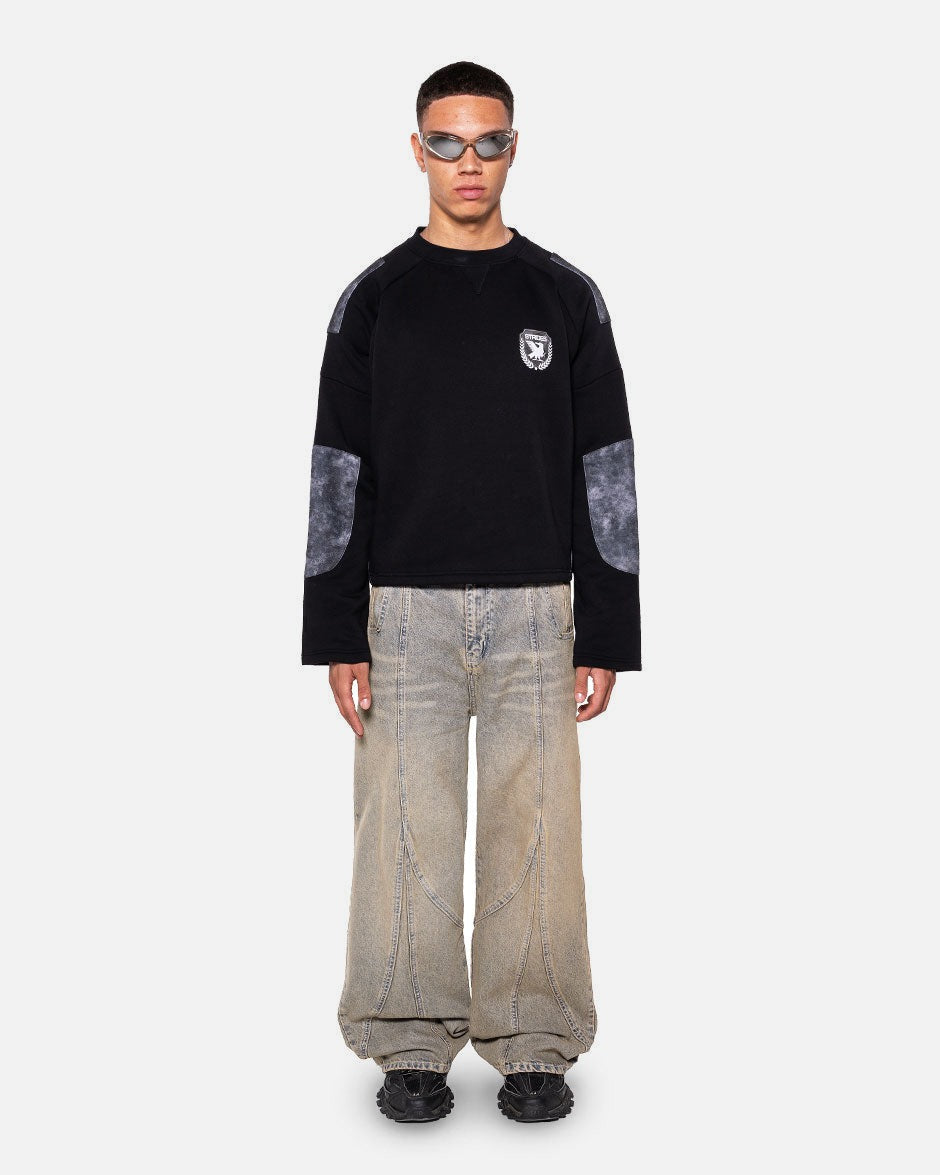 Camou Longsleeve Alpha Black, product view 1 on a light grey background
