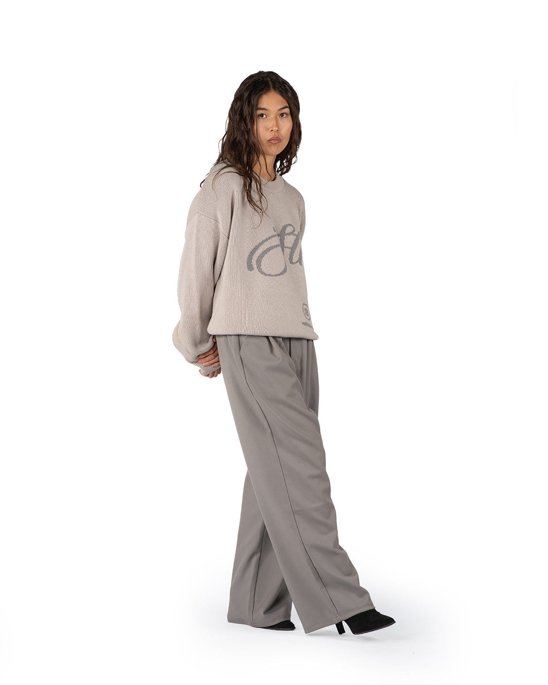 Echoes Knit Sweater Light Grey