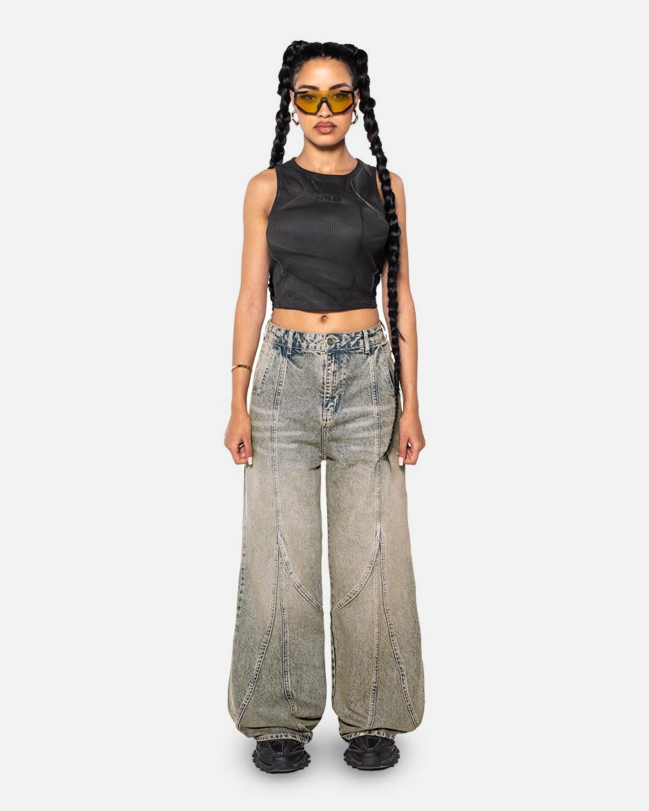 Claw Denim Light Grey Yellow, product view 1 on a light grey background