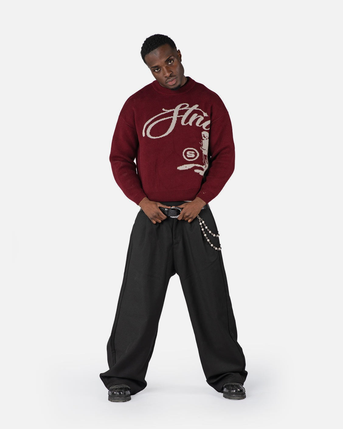 Echoes Knit Sweater Bordeaux