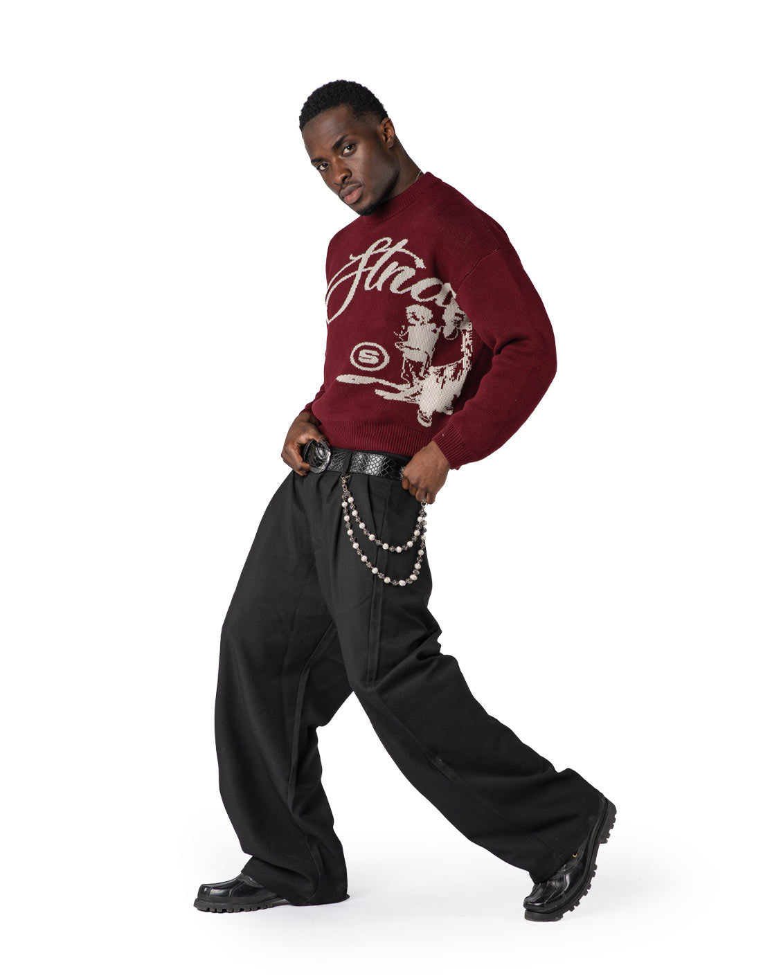 Echoes Knit Sweater Bordeaux