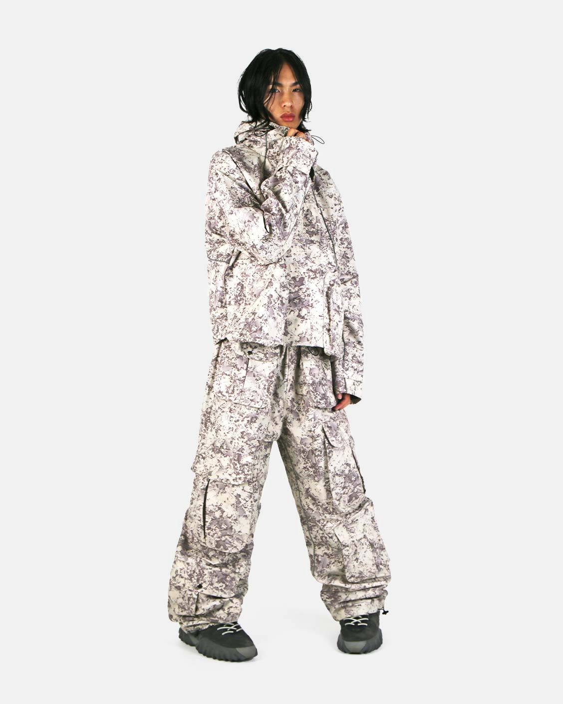 Tech Jacket Beige Camou, product view 5 on a light grey background