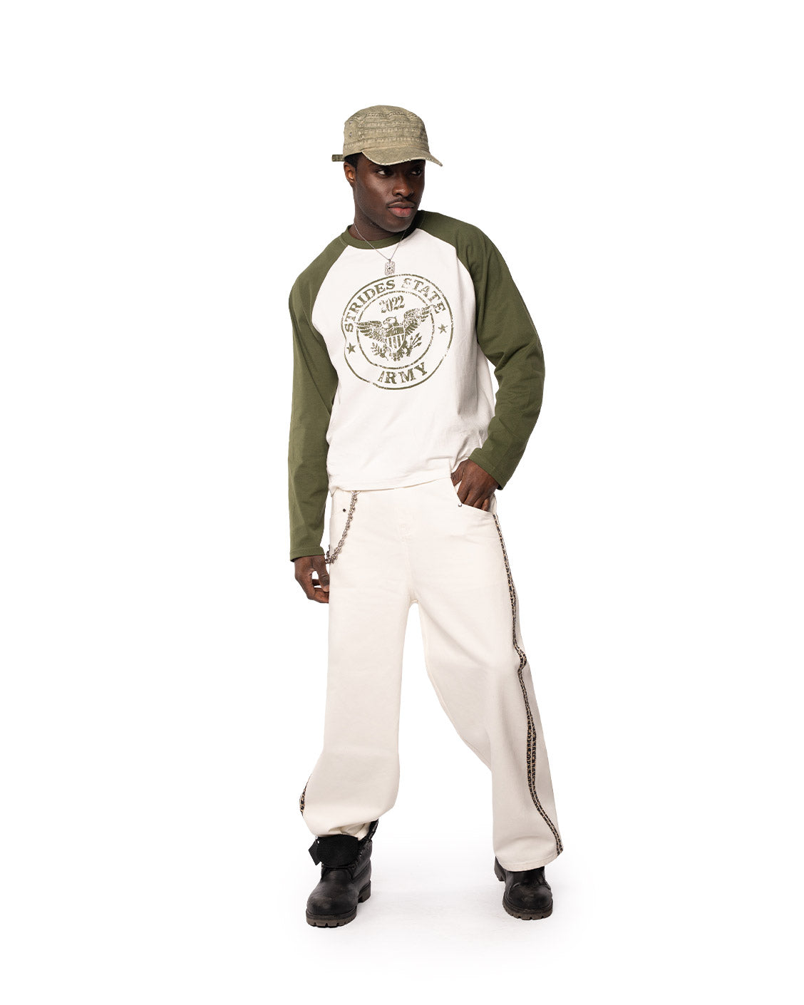 Track Denim White Leo