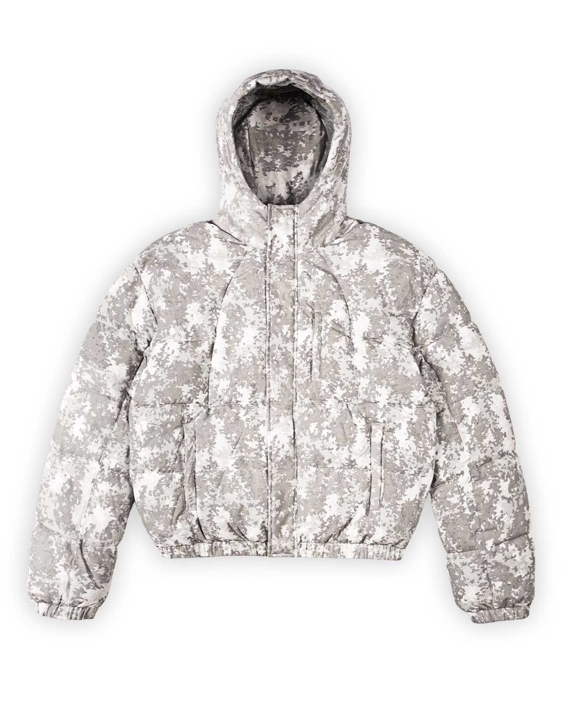 Silver sequin jacket on a white background