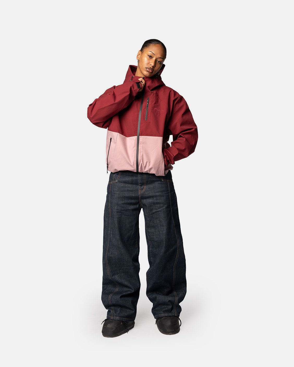 Gamma Rain Jacket Bordeaux, product view 1 on a light grey background