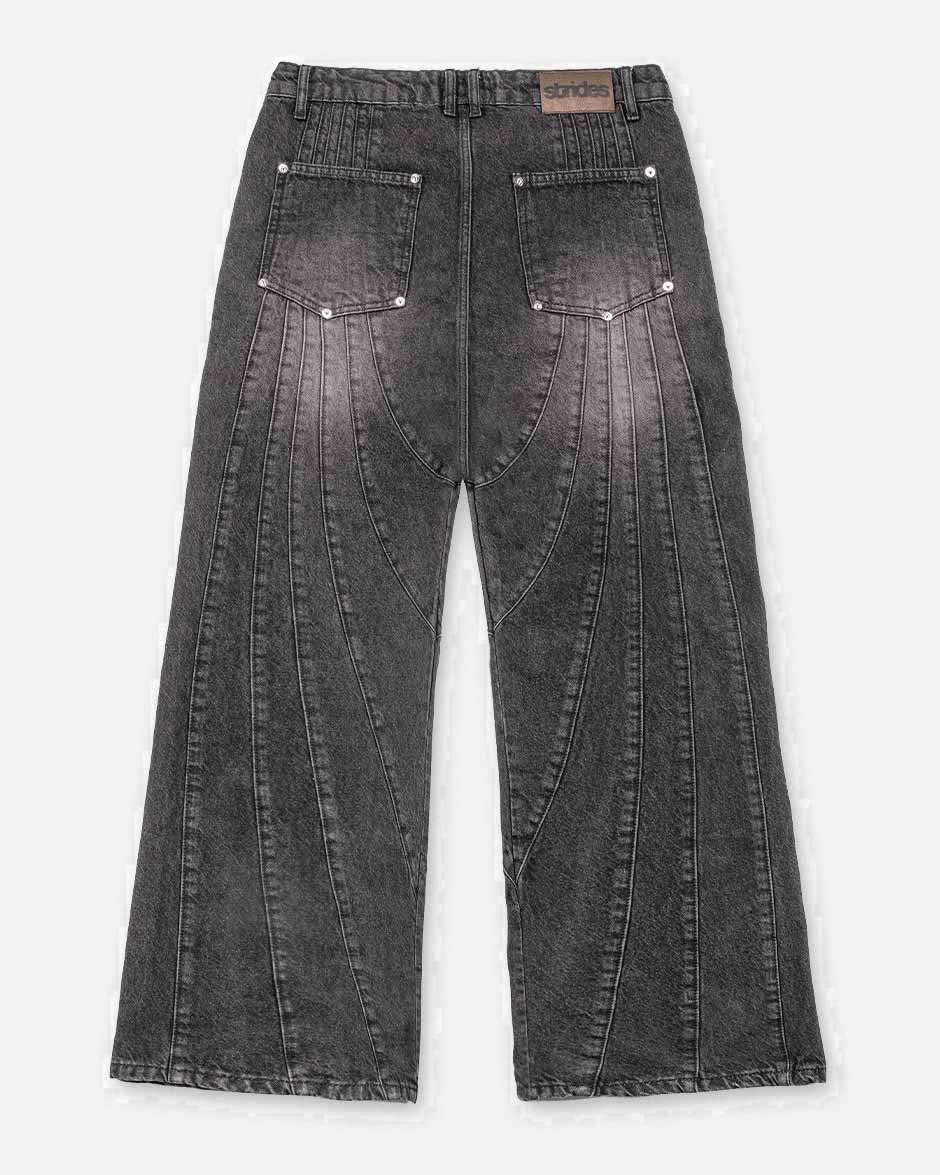 Multiclaw Denim Black, back view on a light grey background