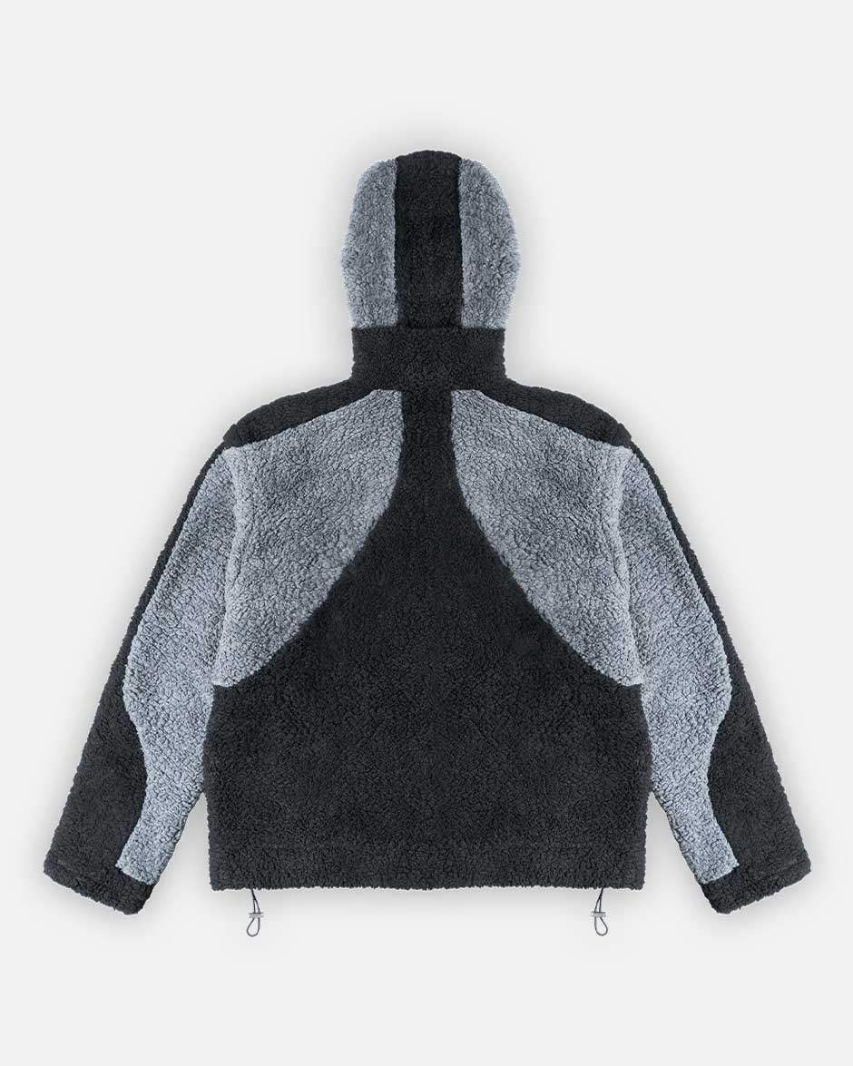 Detachable Fleece Black, product view 4 on a light grey background