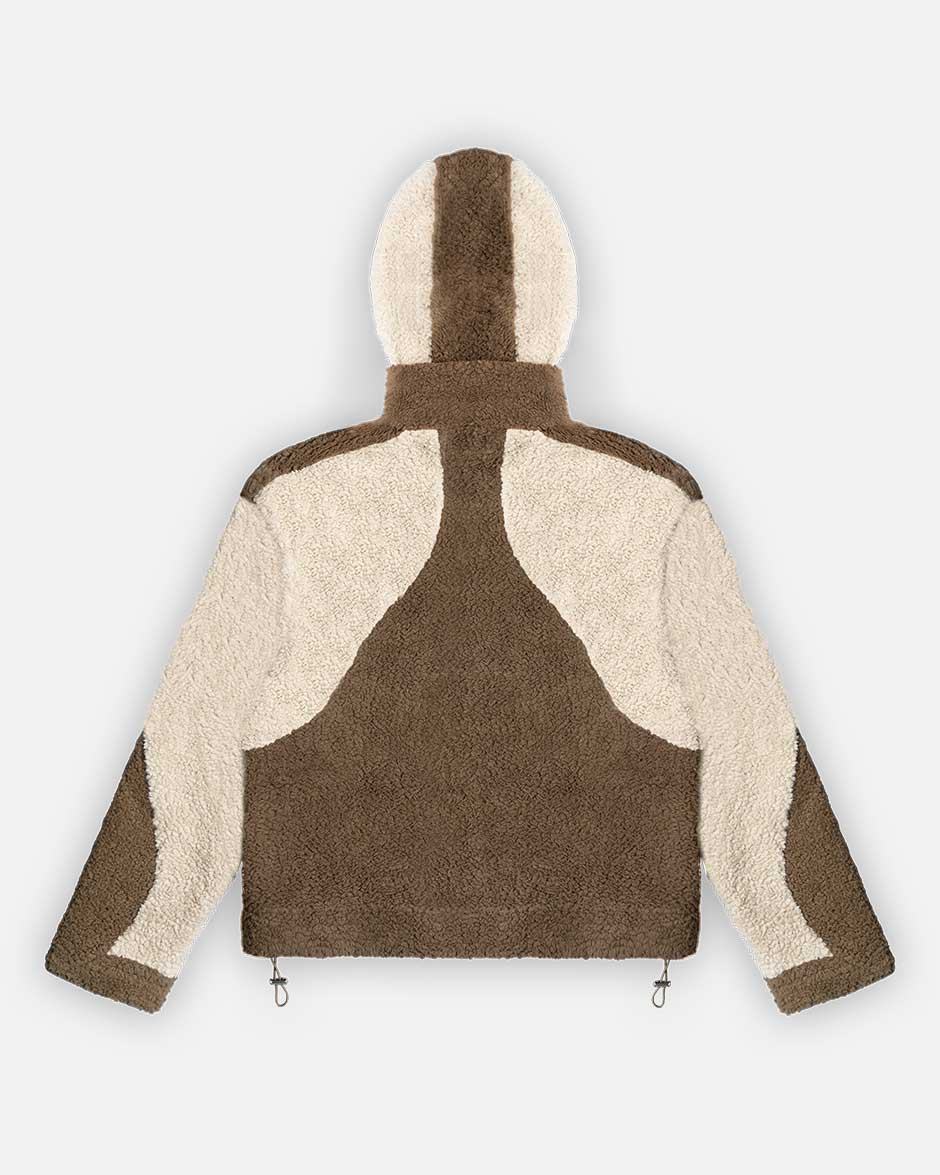 Detachable Fleece Brown, product view 4 on a light grey background