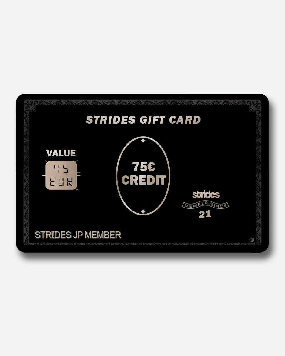 Strides Gift Card, product view 3 on a light grey background
