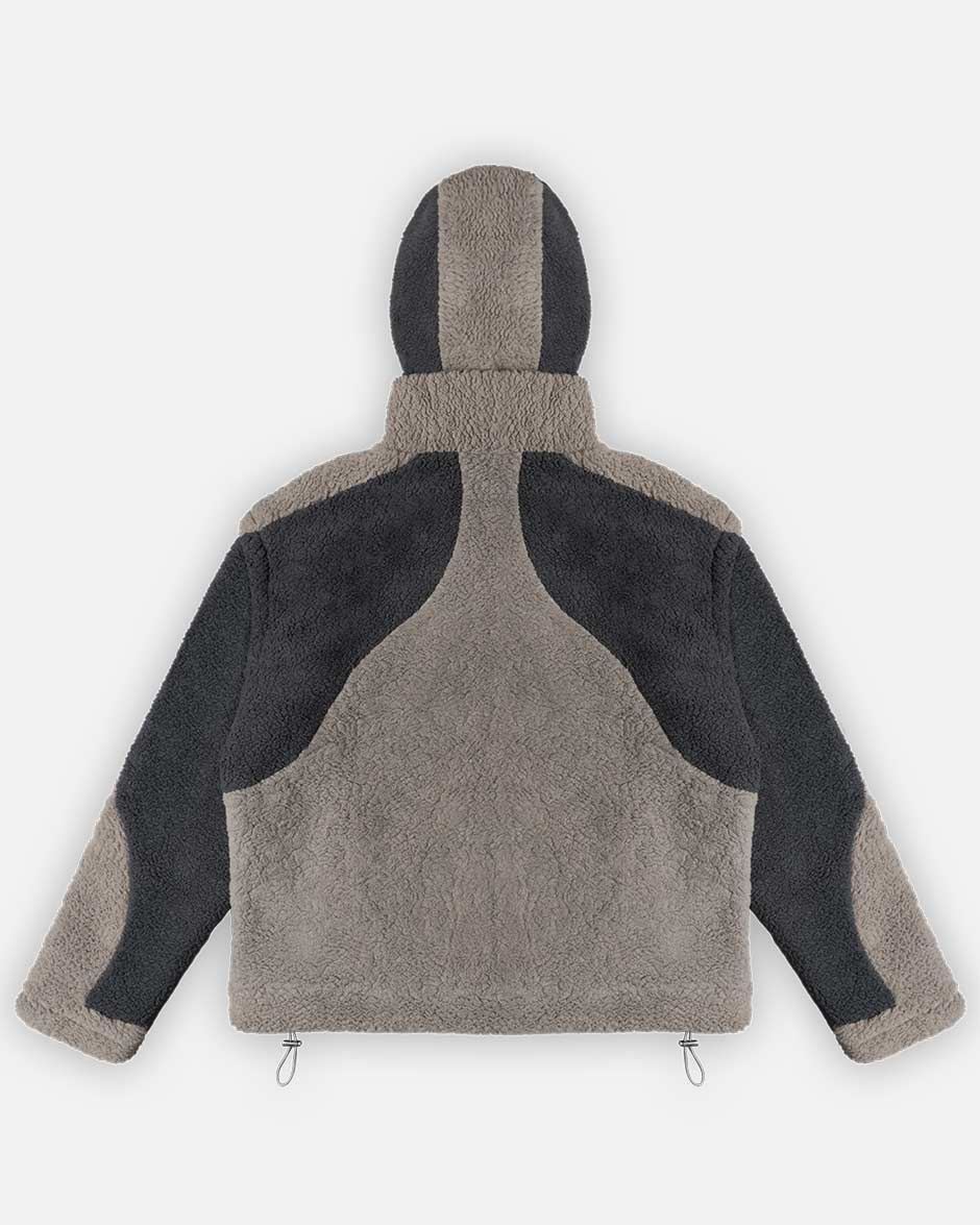 Detachable Fleece Grey, product view 4 on a light grey background