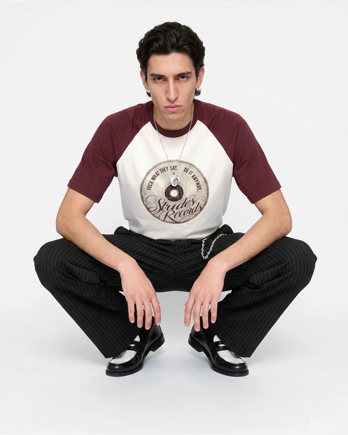 Record Label Tee, product view 7 on a light grey background