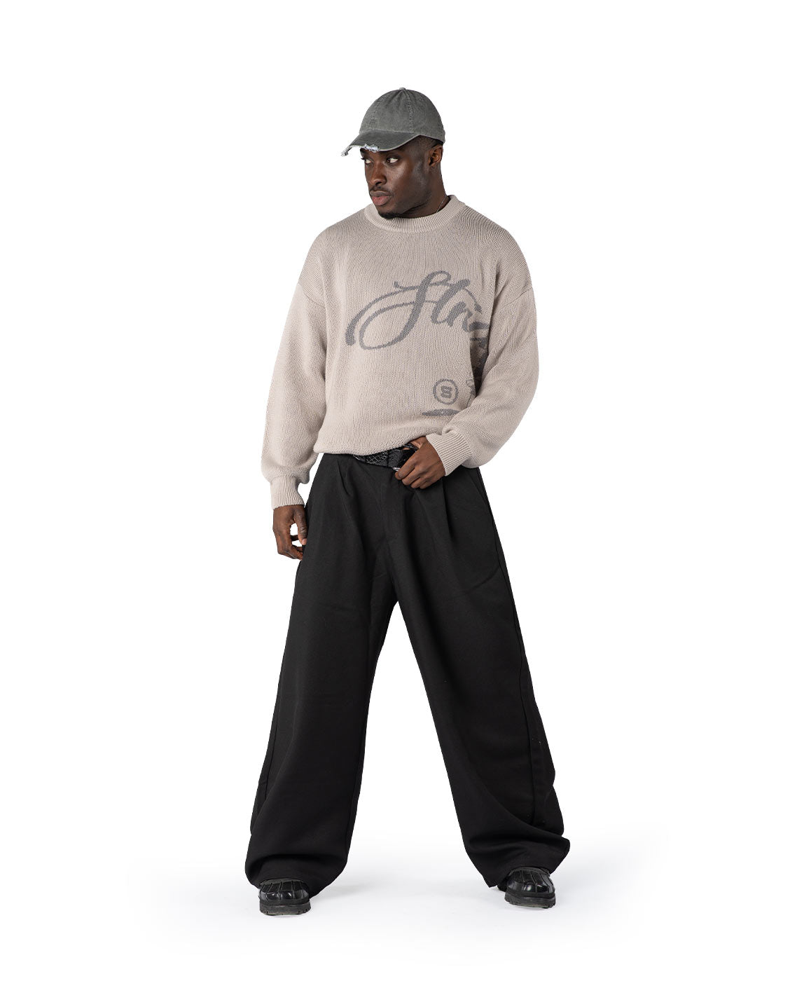 Echoes Knit Sweater Light Grey