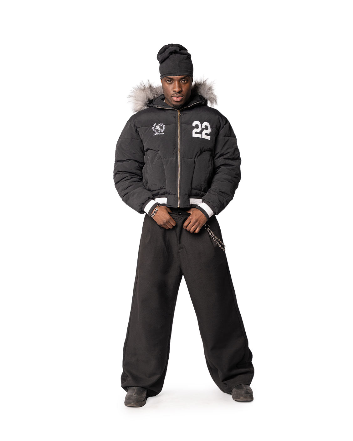 Royal Fur Puffer Black