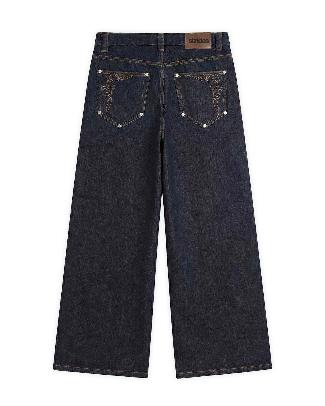 Raw Wide-Leg Jeans, Western | Strides JP