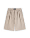Tailored Pleat Shorts Beige