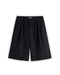 Tailored Pleat Shorts Black