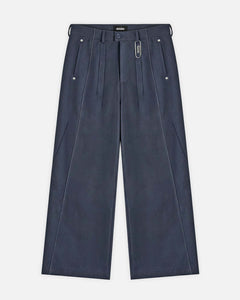 Office Quicky Pants Navy, flat lay, front view on a light grey background