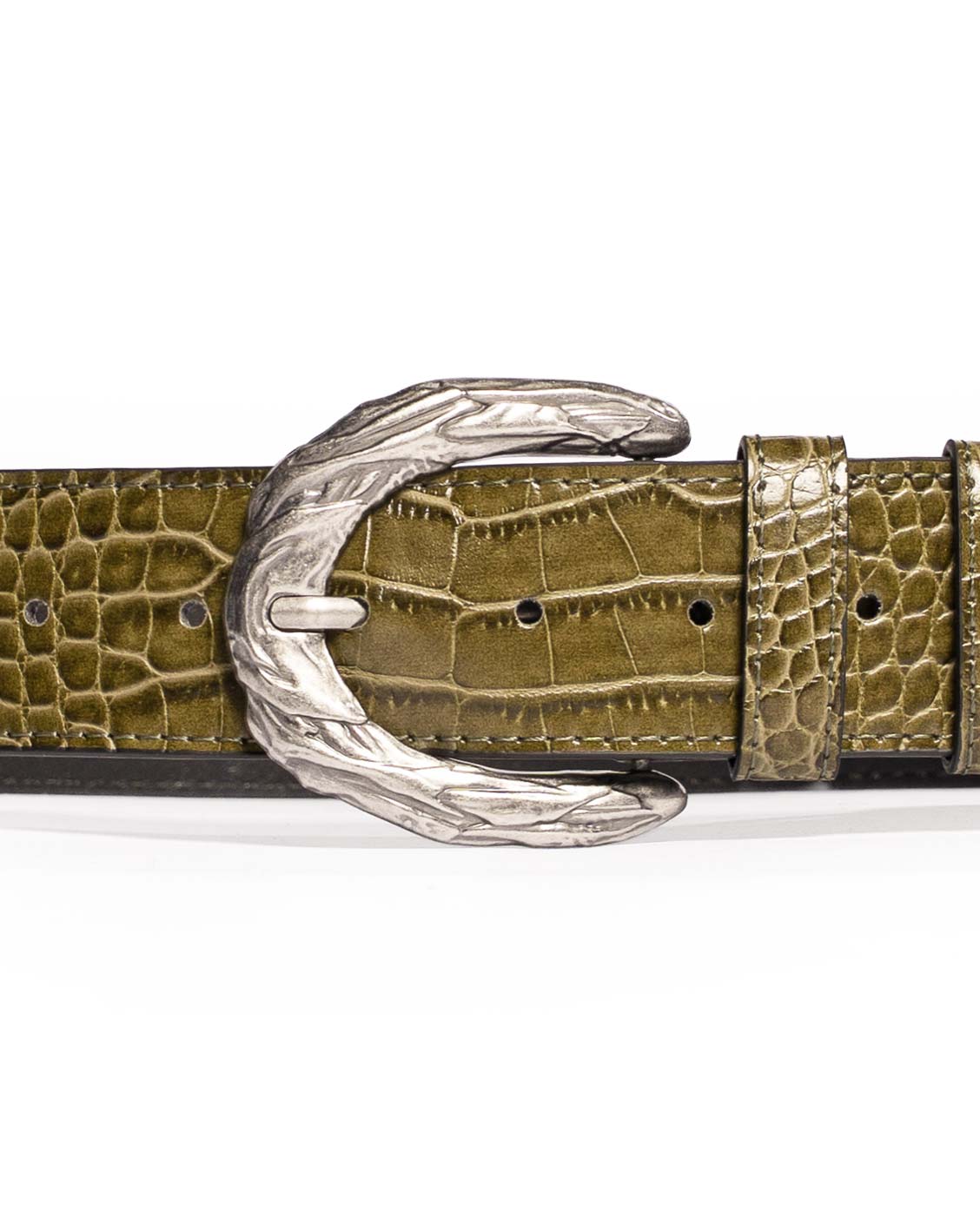 Imperial Belt Olive Croco