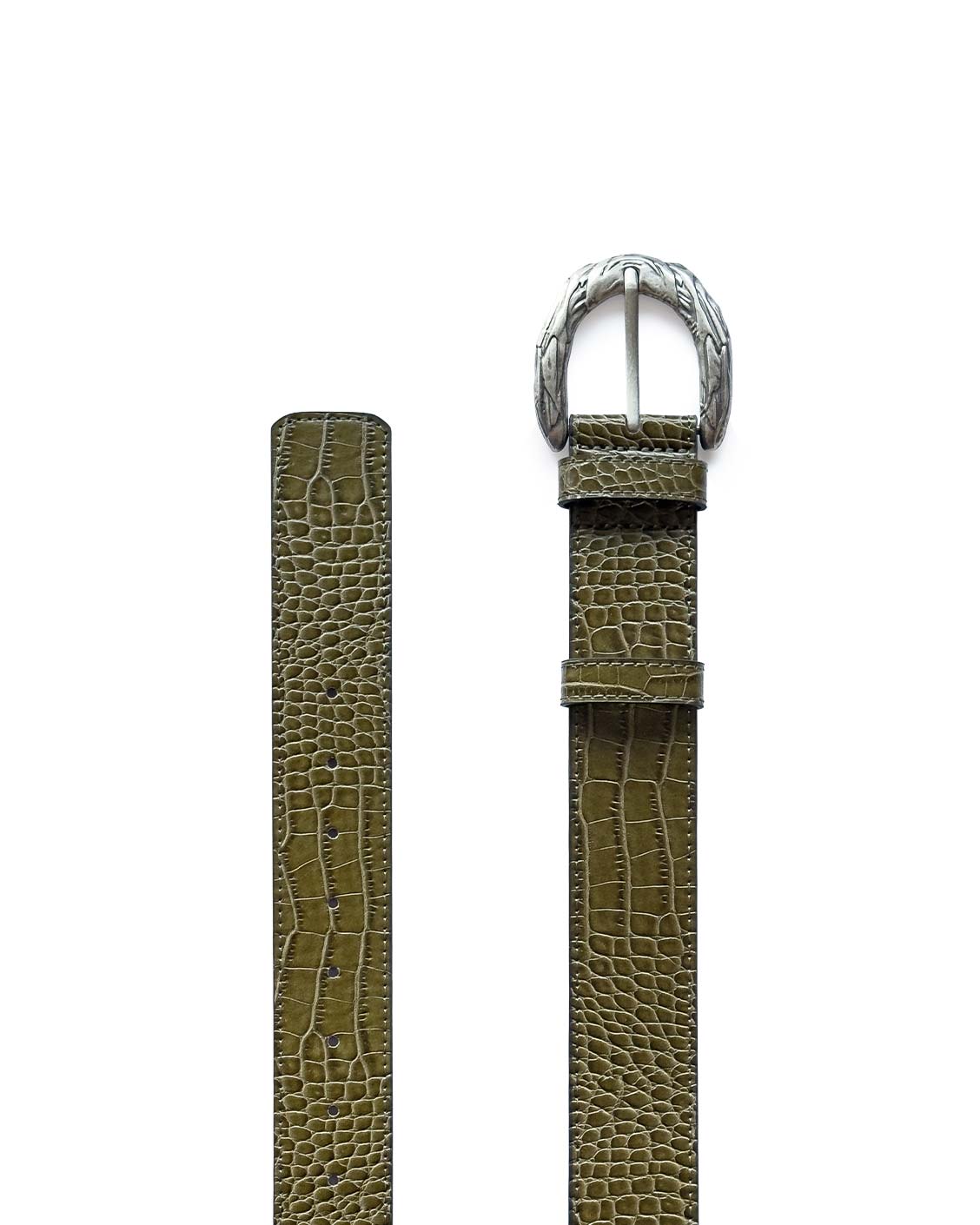 Imperial Belt Olive Croco