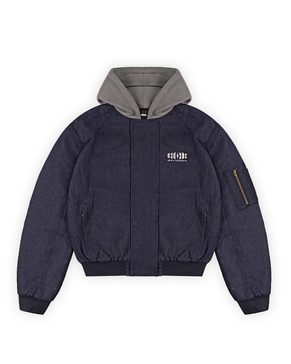 Puffed Raw Denim Bomber