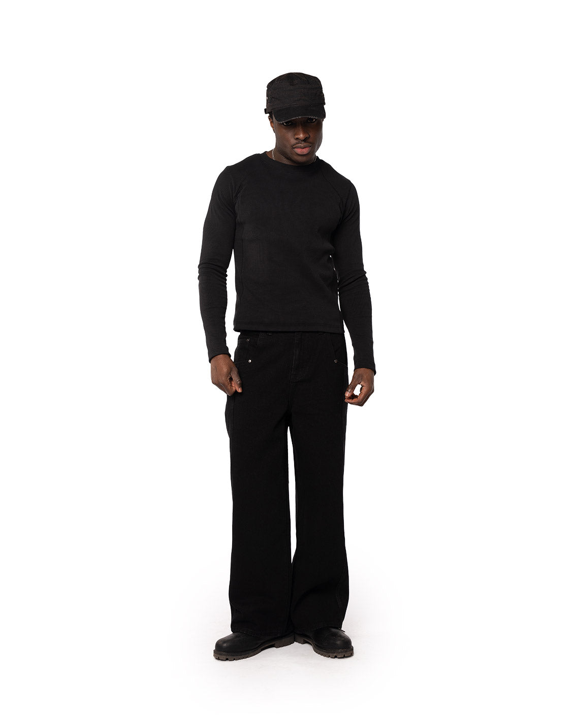 Heavy Slim Rib Longsleeve Black