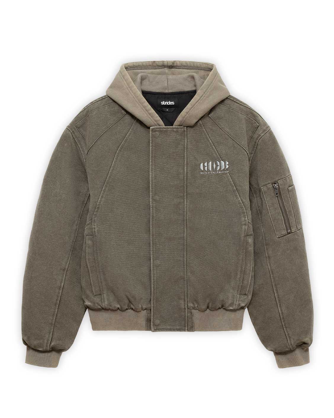 Puffed Bomber Jacket Olive